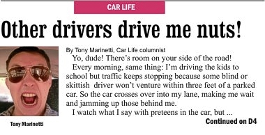 Example of Car Life newspaper column Example of Car Life newspaper column
